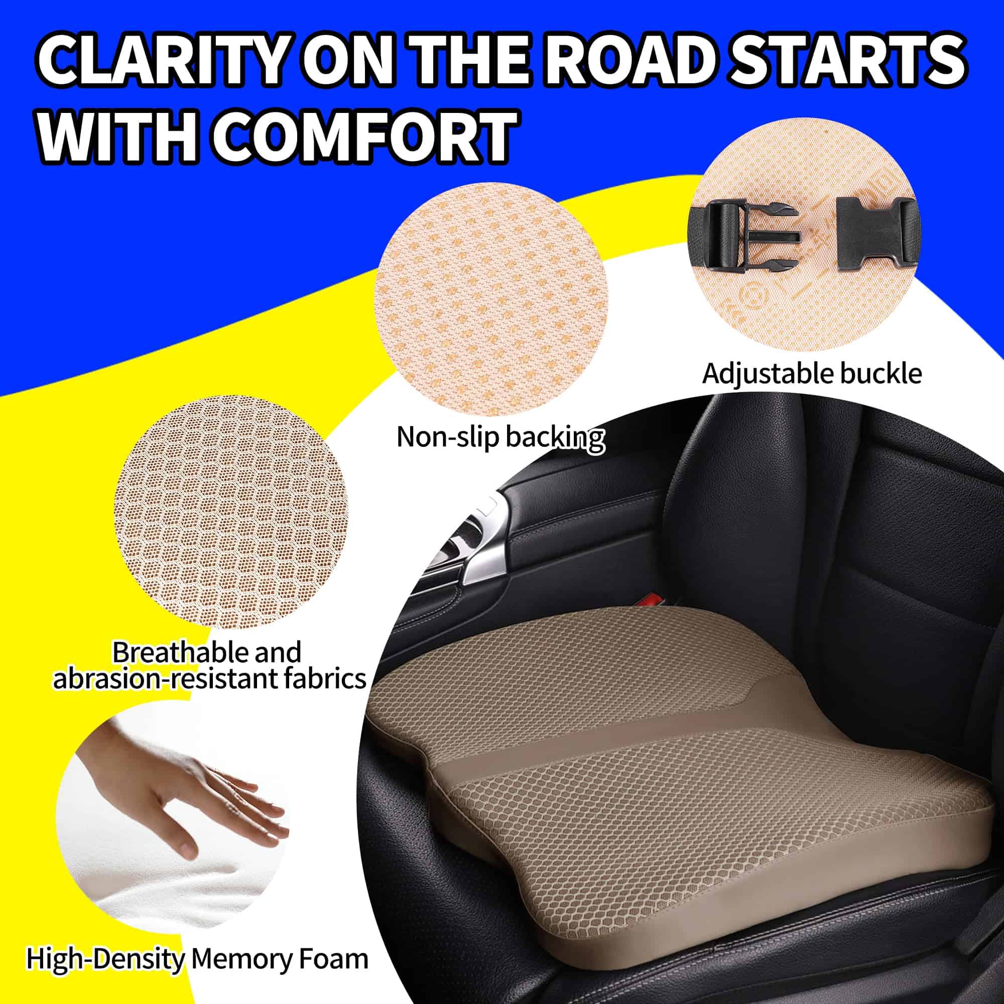 Cojín de espuma viscoelástica LARROUS Comfort para asiento - Imagen 6