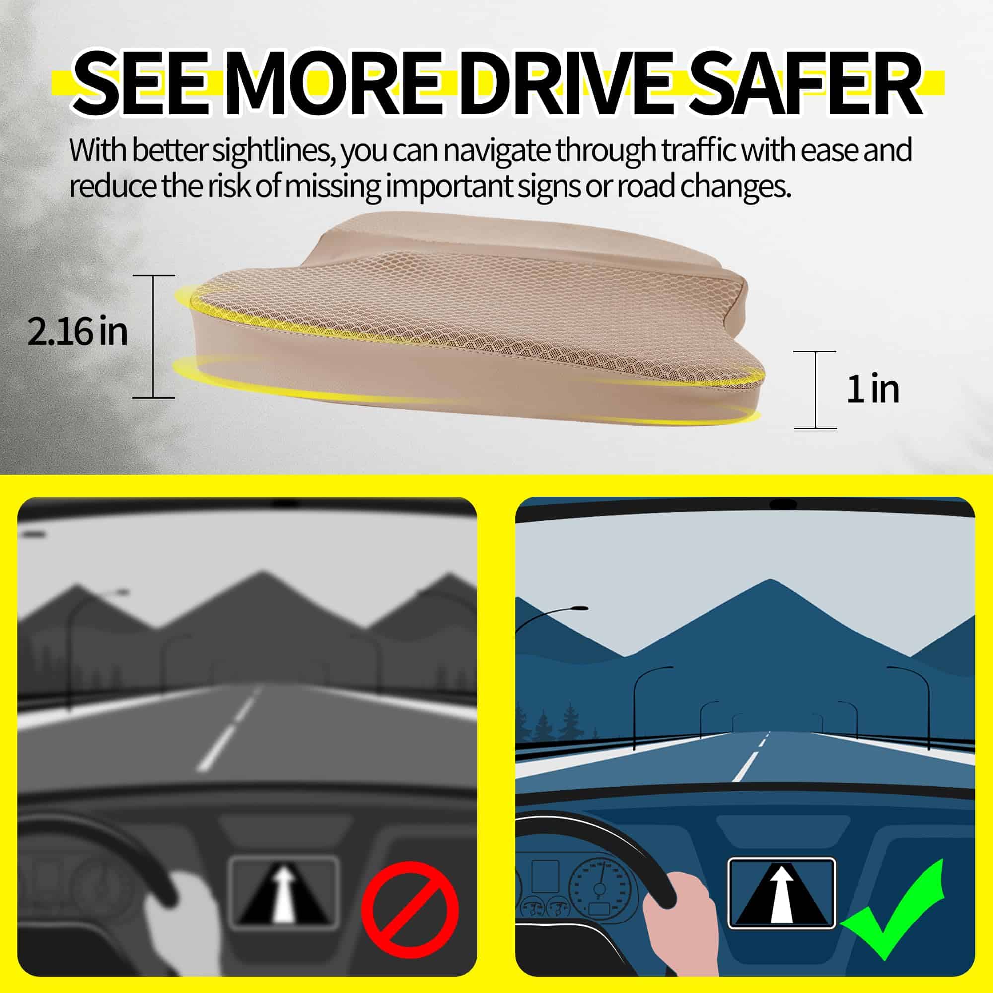 Cojín de espuma viscoelástica LARROUS Comfort para asiento - Imagen 5