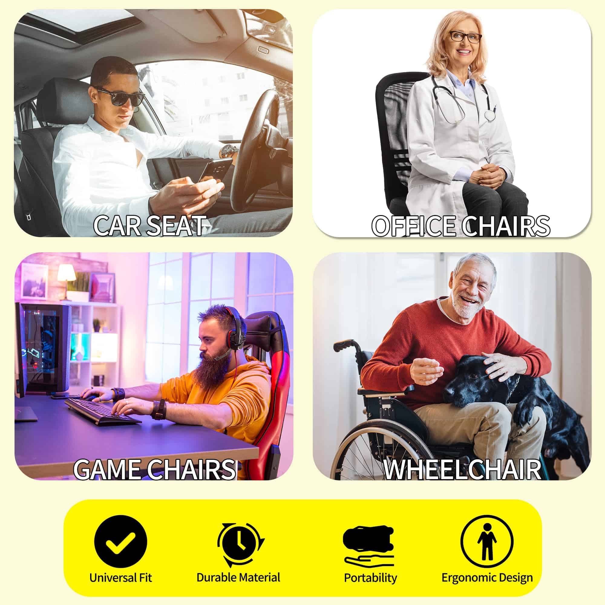 Cojín de espuma viscoelástica LARROUS Comfort para asiento - Imagen 7