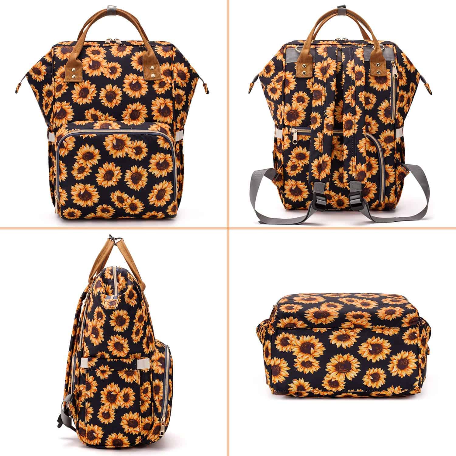 Bolso de Pañales FEWOFJ con Diseño de Girasoles, Bolsa - Imagen 7