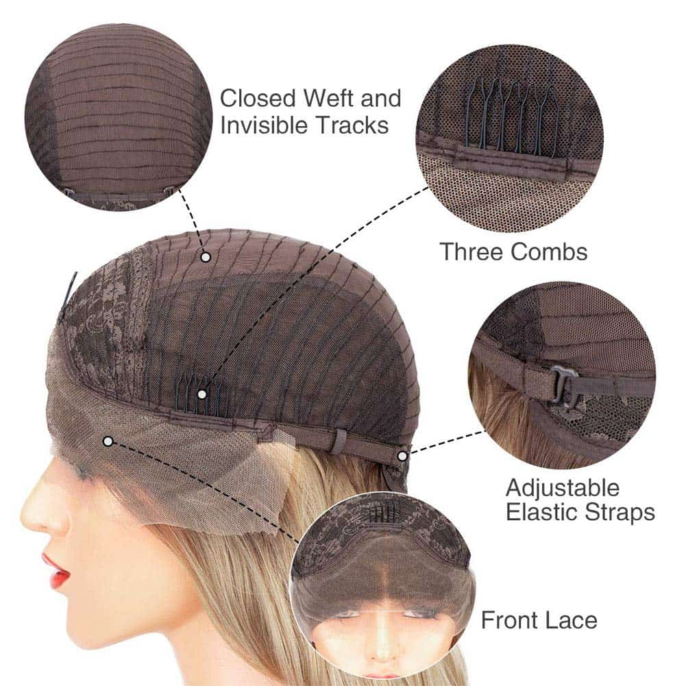 Pelucas Trenzadas Negras Kalisa para Mujeres Peluca Negra - Imagen 8