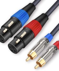 Cable XLR a RCA JOLGOO, XLR Hembra a RCA Macho, 2 a 2,