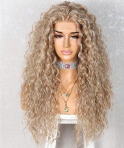 SAPPHIREWIGS Pelucas Rizadas de Encaje Sintético Profundo