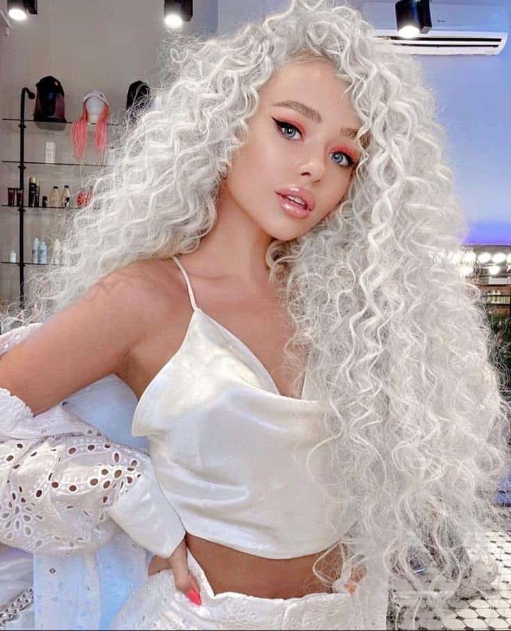 Pelucas de Encaje Sintético Rizado Largo Ondulado Profundo - Imagen 3