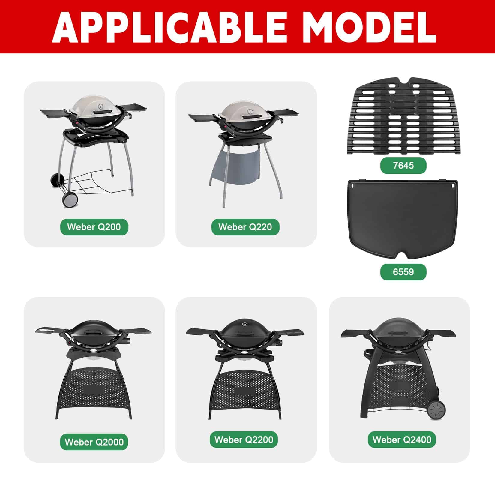 GGC 6559 Plancha de Hierro Fundido para Parrillas Weber - Imagen 5