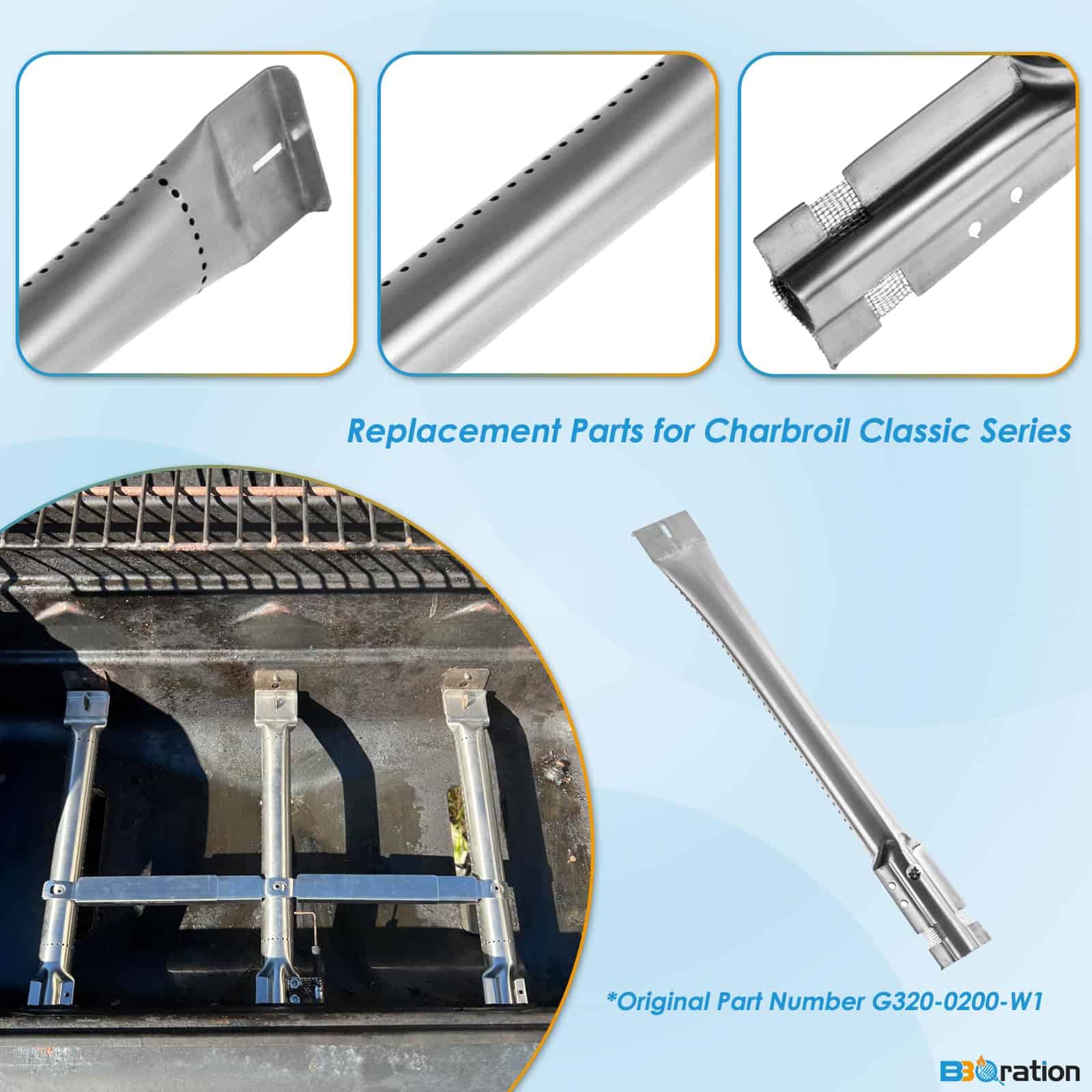 BBQration Piezas de Parrilla para Charbroil Classic 280 - Imagen 5