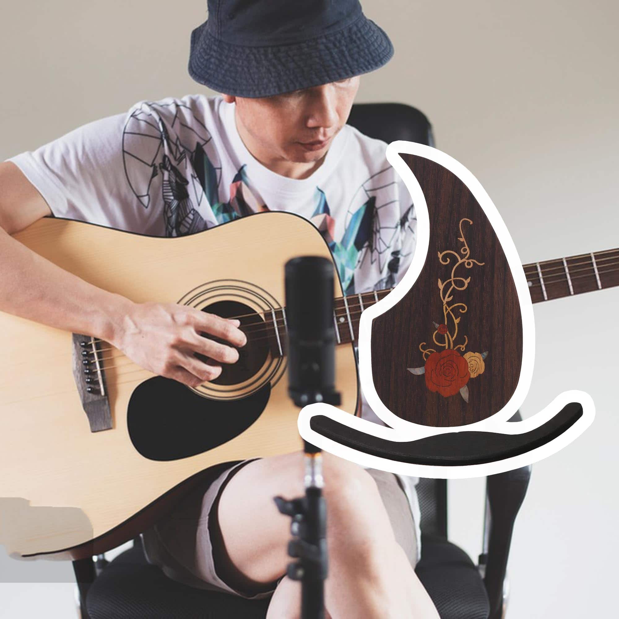 Protector de Guitarra de Madera de Palisandro con Descanso - Imagen 3