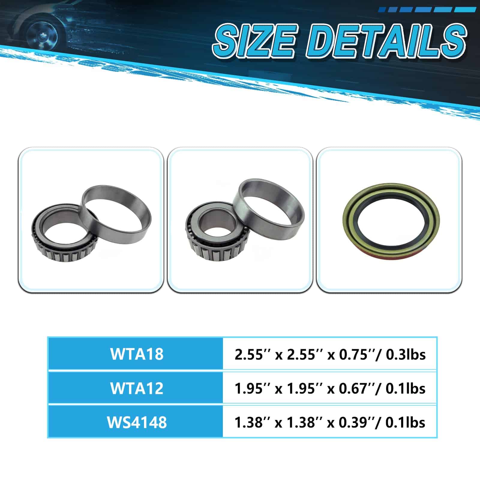 Conjunto de 6 Piezas de Ensamblaje de Rodamiento de Cubo de - Imagen 3