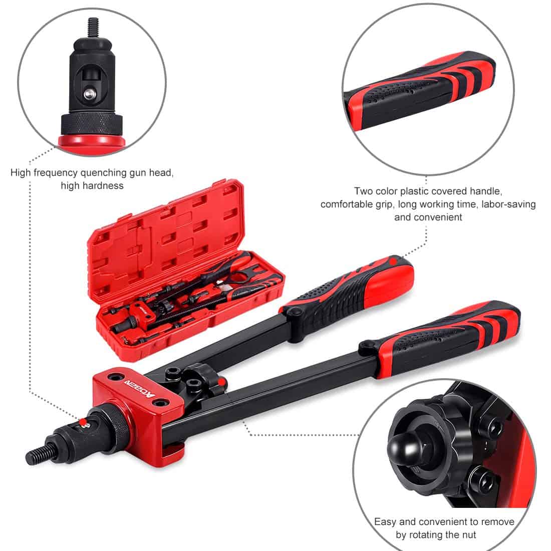 Herramienta AOBEN 14" para Remaches Ciegos, Kit Profesional - Imagen 4