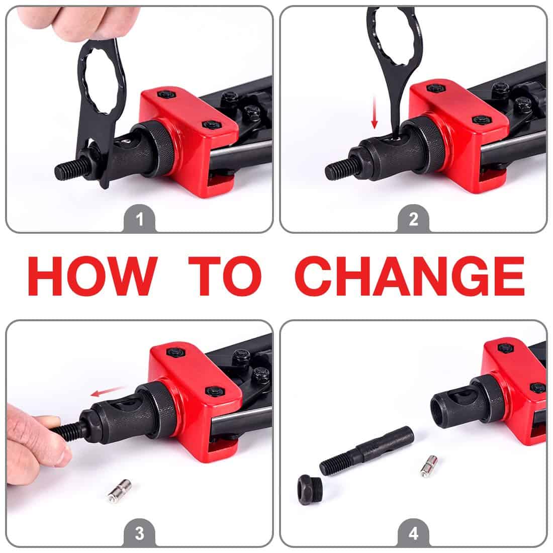 Herramienta AOBEN 14" para Remaches Ciegos, Kit Profesional - Imagen 6