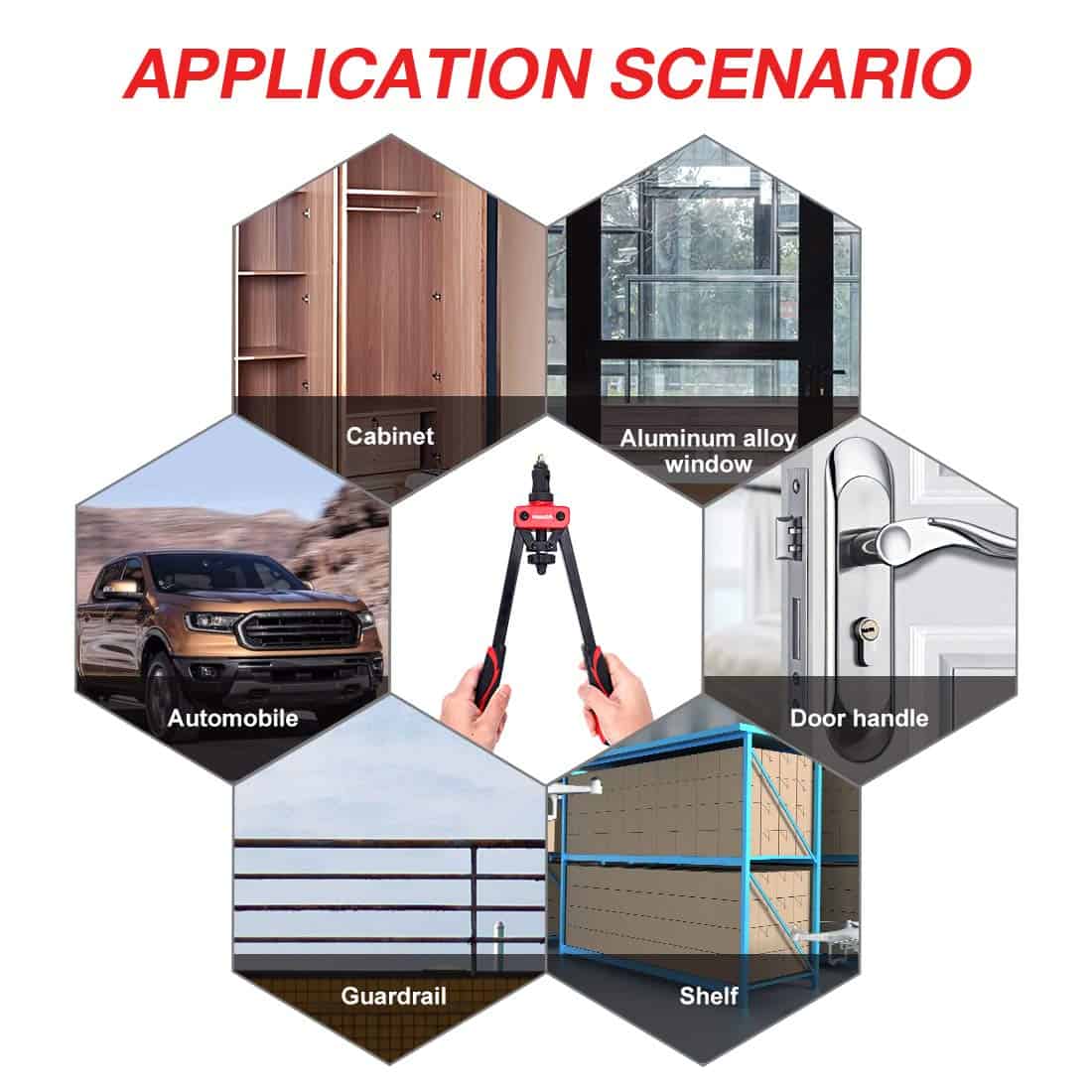 Herramienta AOBEN 14" para Remaches Ciegos, Kit Profesional - Imagen 8