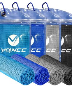 YQXCC 4 Pack Cooling Towel (47"x12") Ice Cool -Light Blue/Da