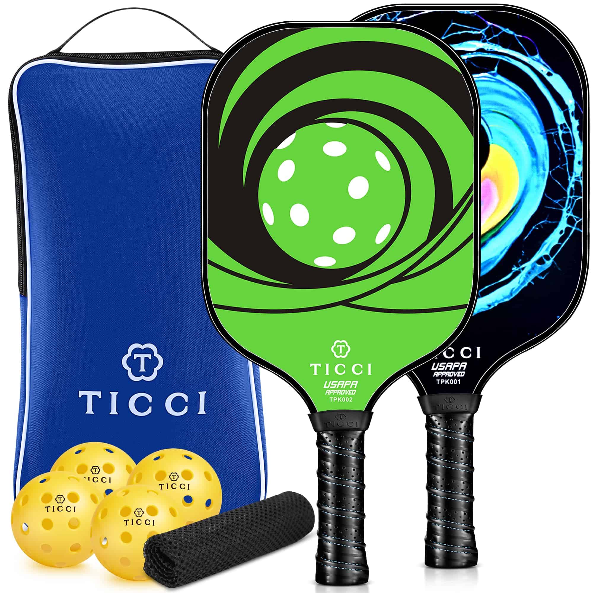 Set de 2 paletas de pickleball T TICCI, aprobadas por