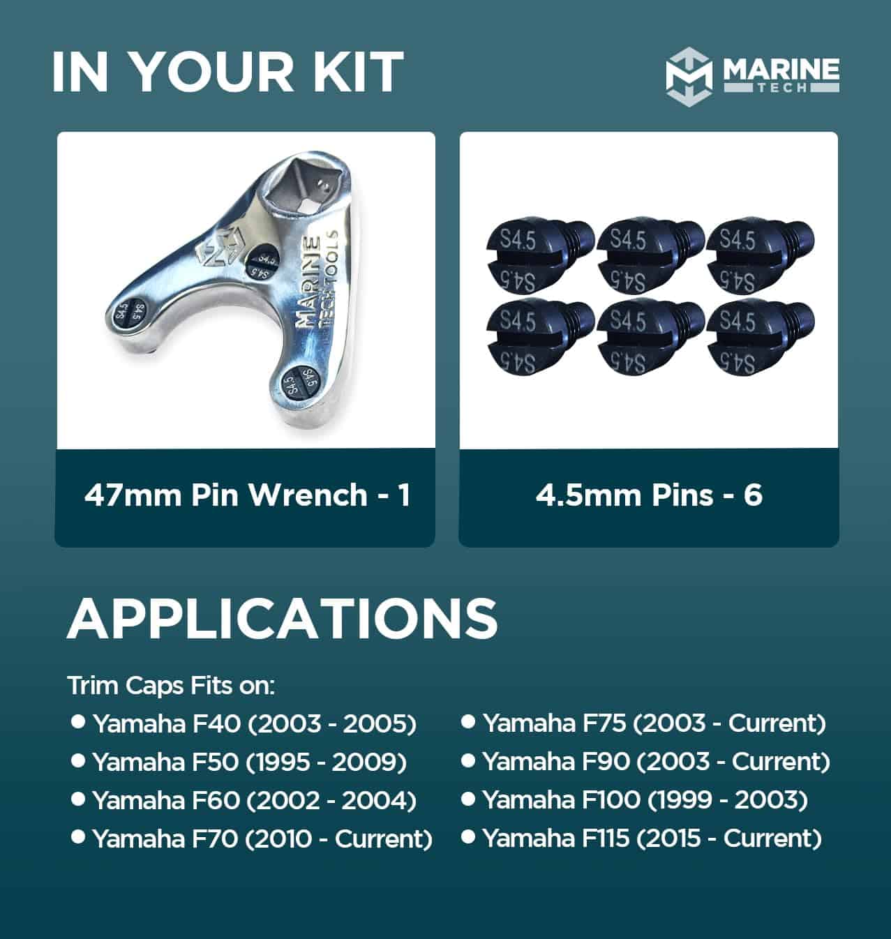 Llave de Pasador de 47mm Yamaha Marine Tech Tools - Imagen 4