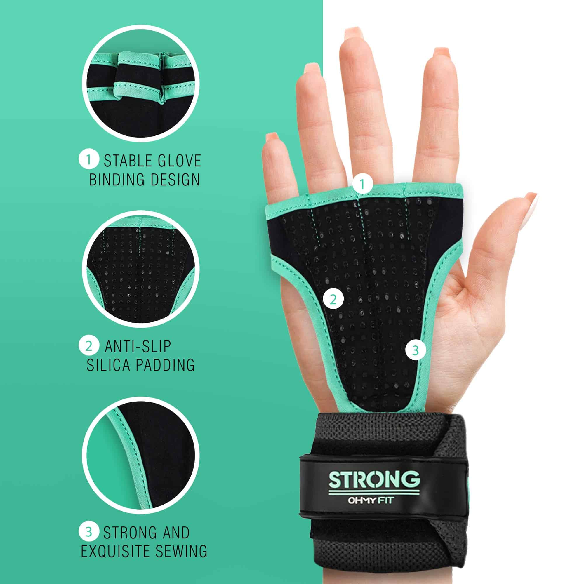 Guantes de muñequera para mujeres OHMY FIT - Guante de - Imagen 3