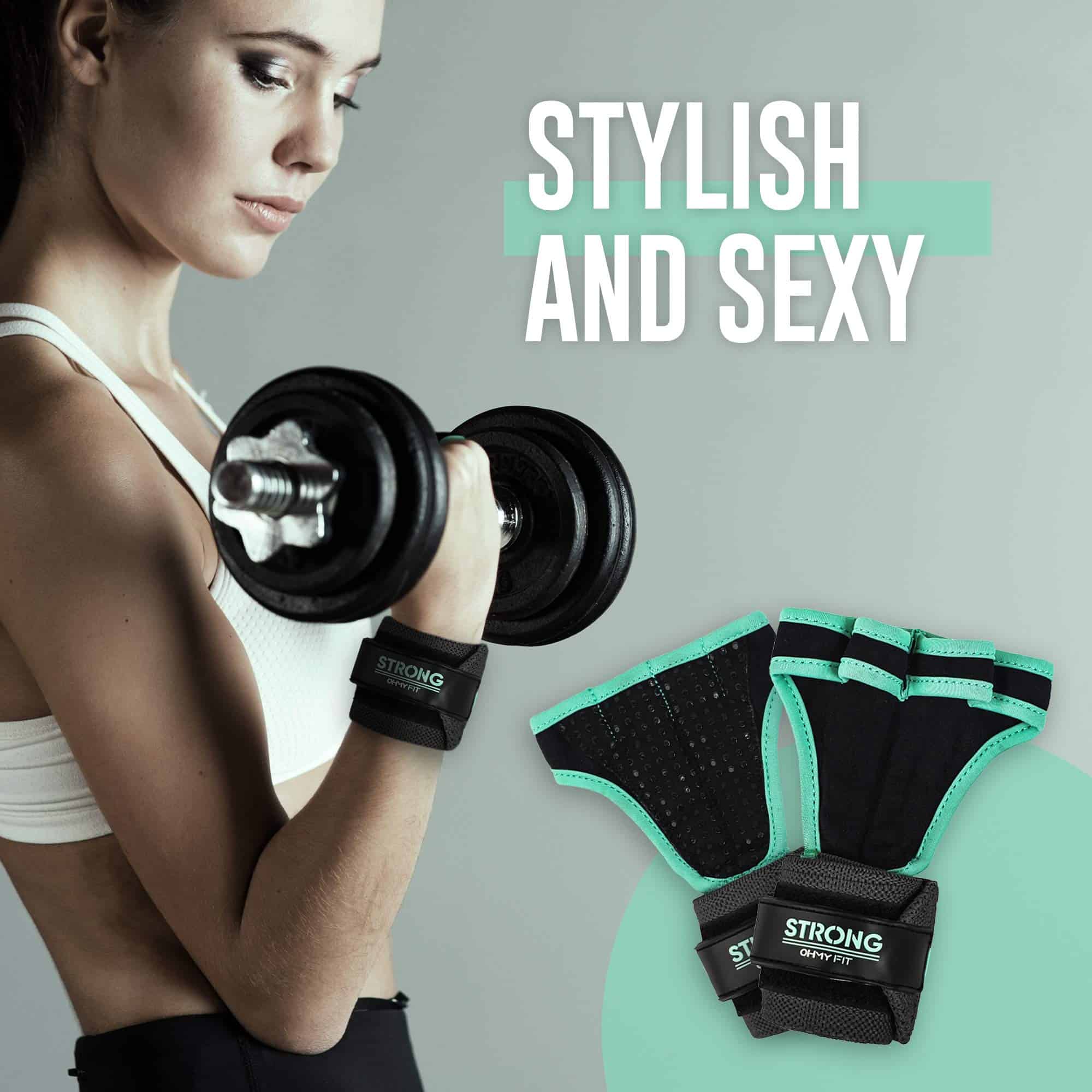 Guantes de muñequera para mujeres OHMY FIT - Guante de - Imagen 7