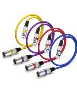 Paquete de 4 cables XLR EBXYA de 2 pies - Cable de