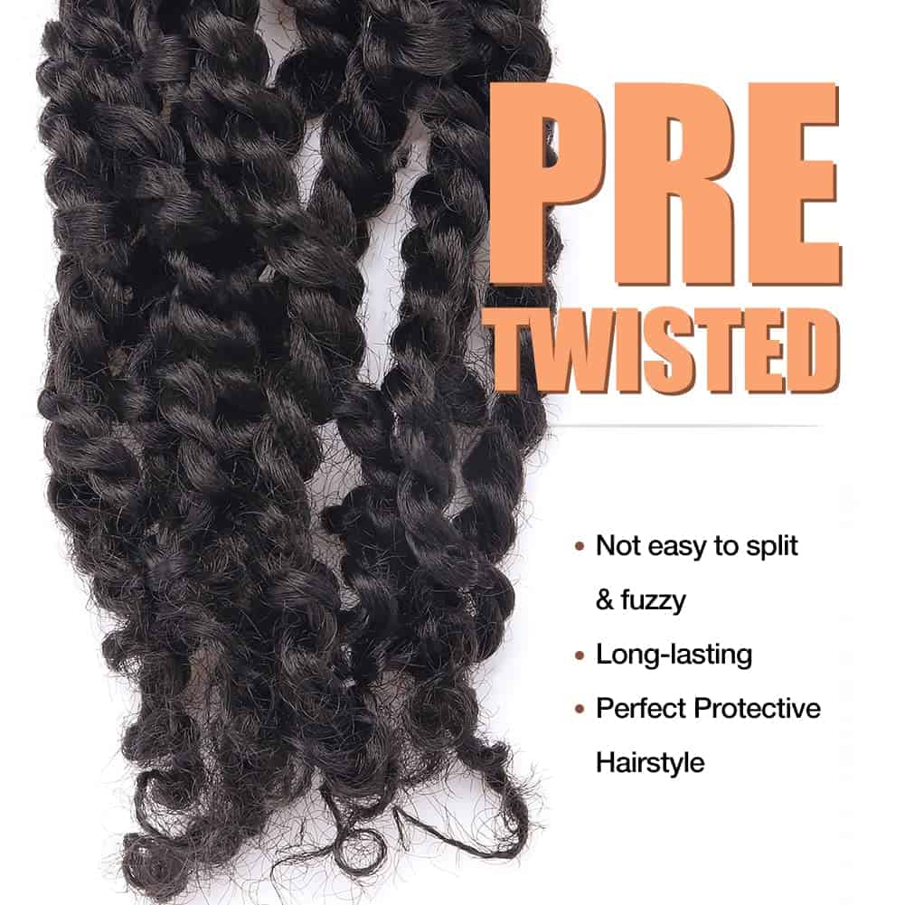 TOYOTRESS Tiana Passion Twist Hair Pre-Twisted 8 Packs 12 - Imagen 5