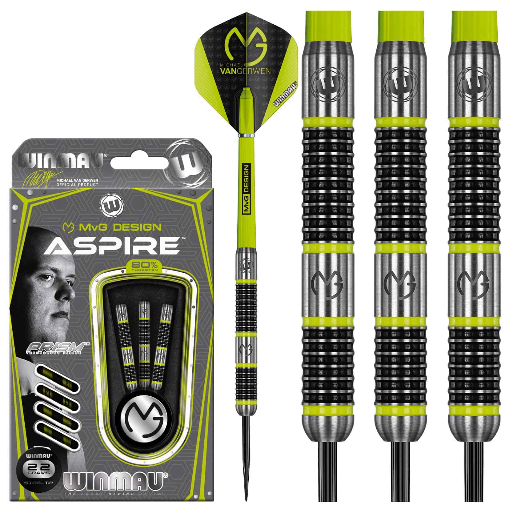 Winmau Michael Van Gerwen MvG Aspire Juego de Dardos de