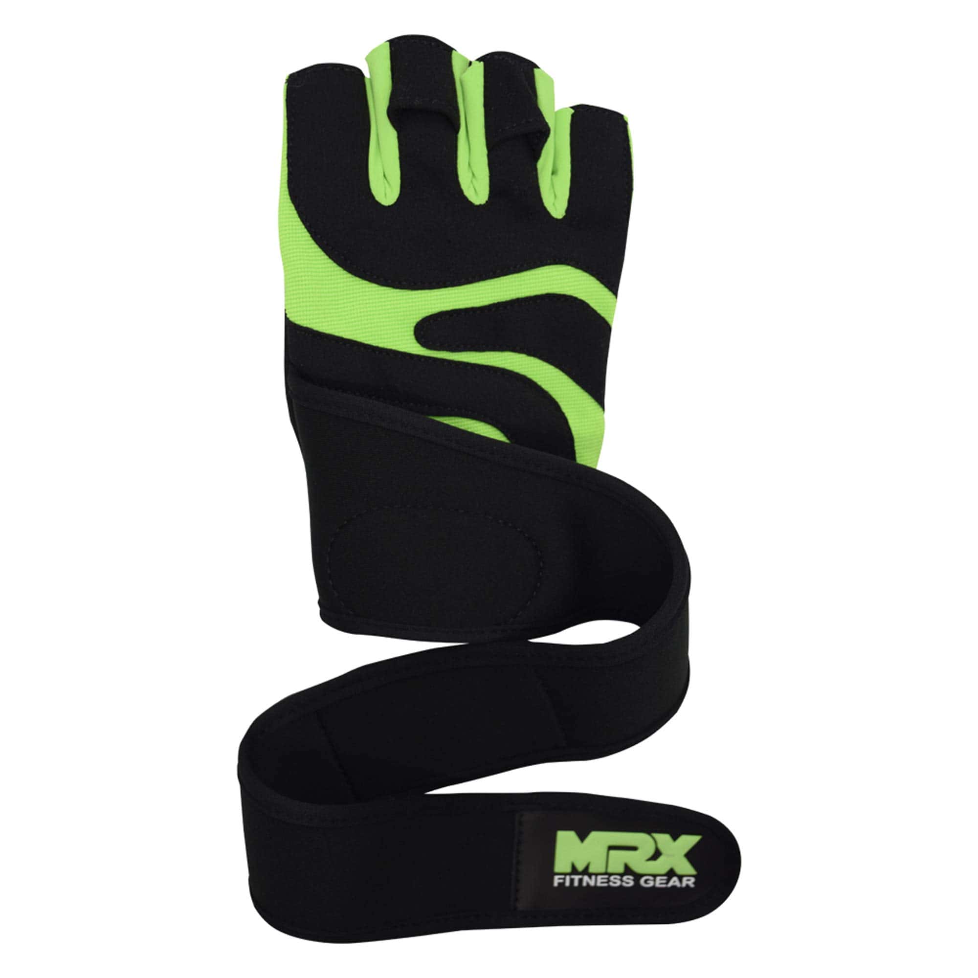 Guantes de levantamiento de pesas MRX para -Negro Verde - Imagen 6