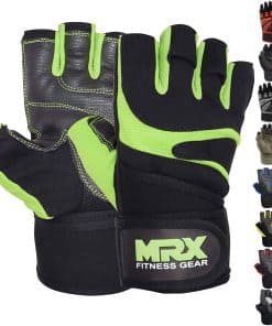 Guantes de levantamiento de pesas MRX -Negro Verde