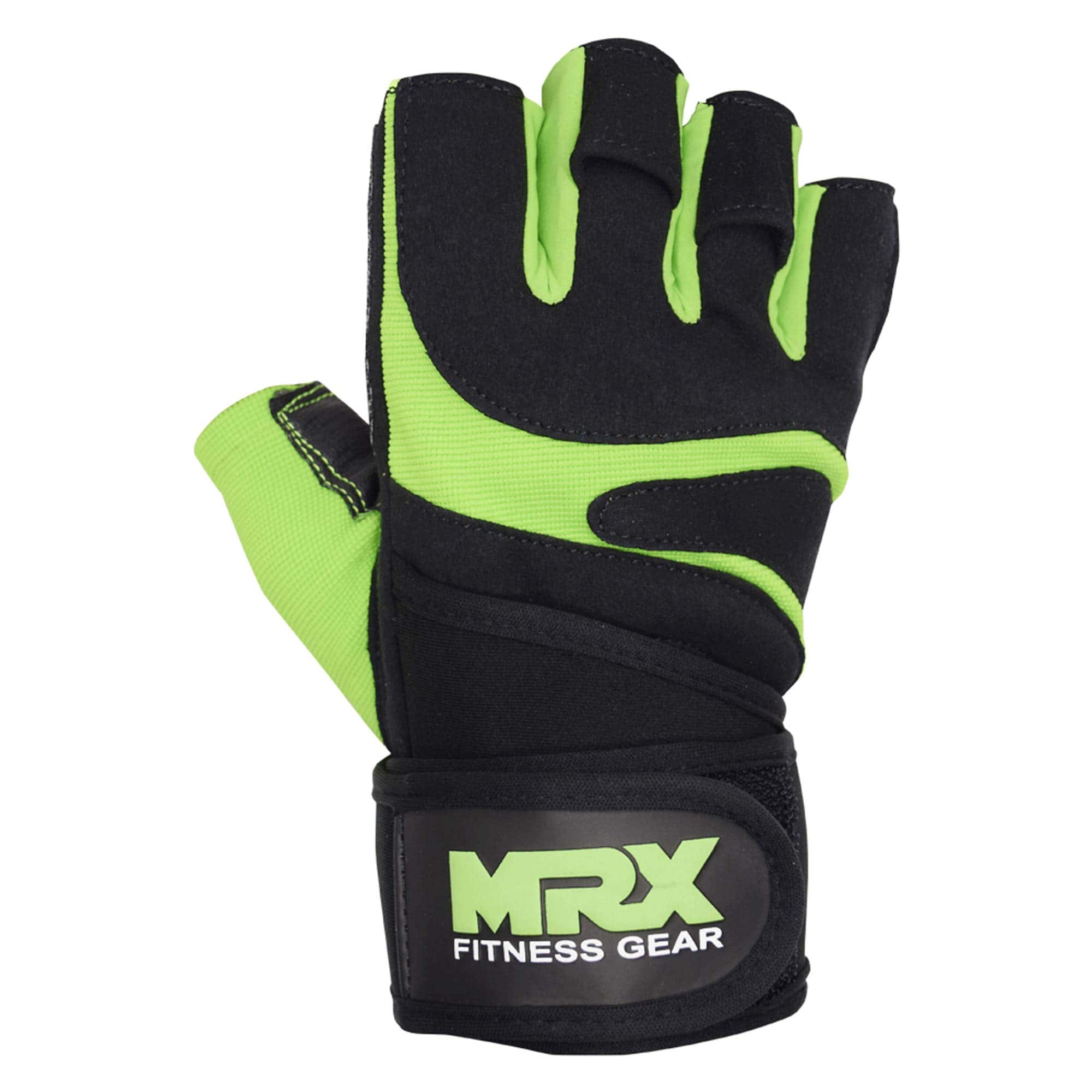 Guantes de levantamiento de pesas MRX para -Negro Verde - Imagen 5