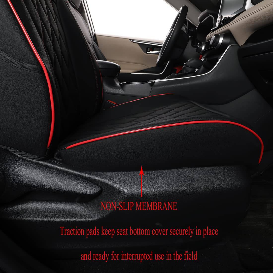 Funda de asiento EKR para Toyota Corolla 2020 -Negro con rib - Imagen 3