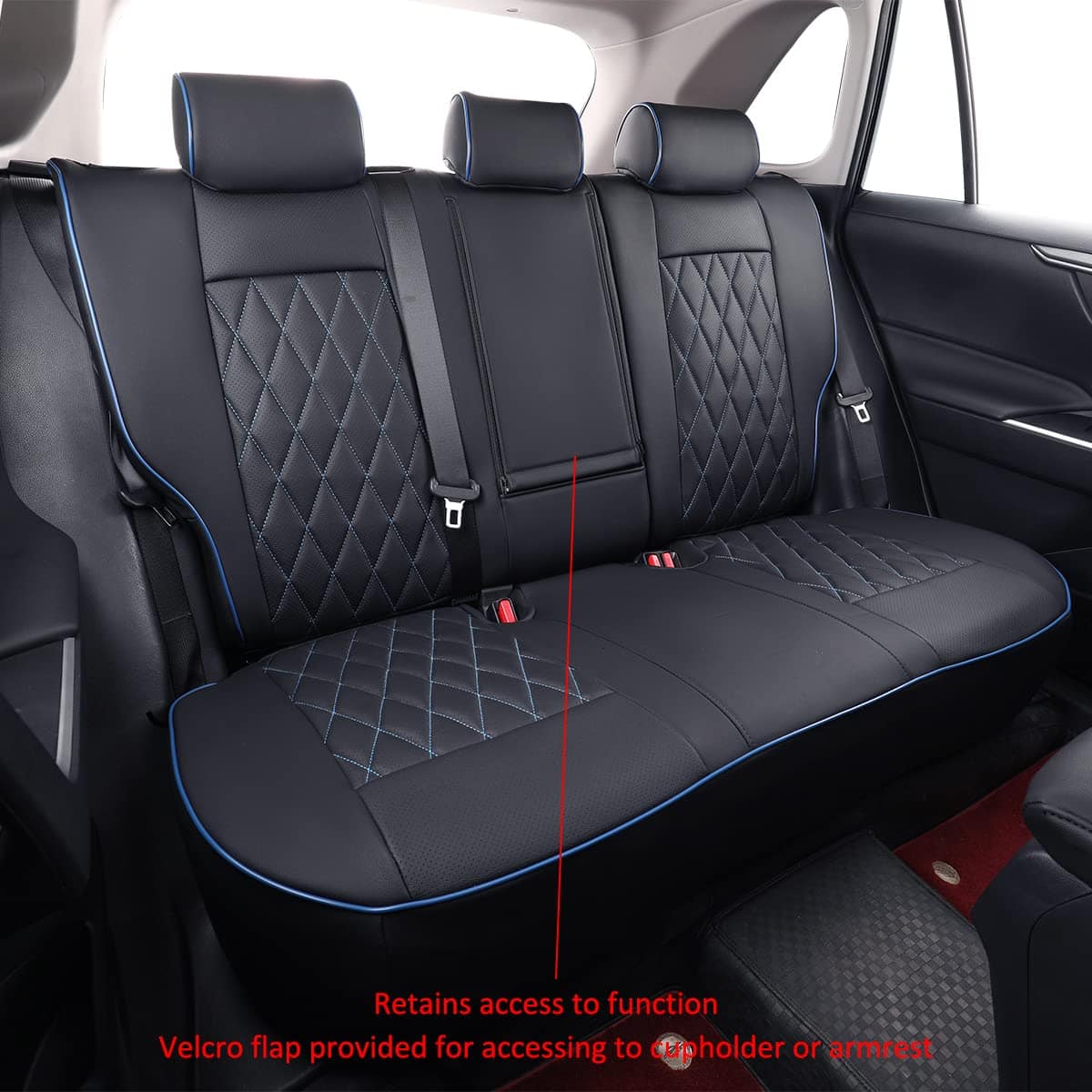 Funda de asiento EKR para Toyota Corolla 2020 -Negro con Rib - Imagen 5