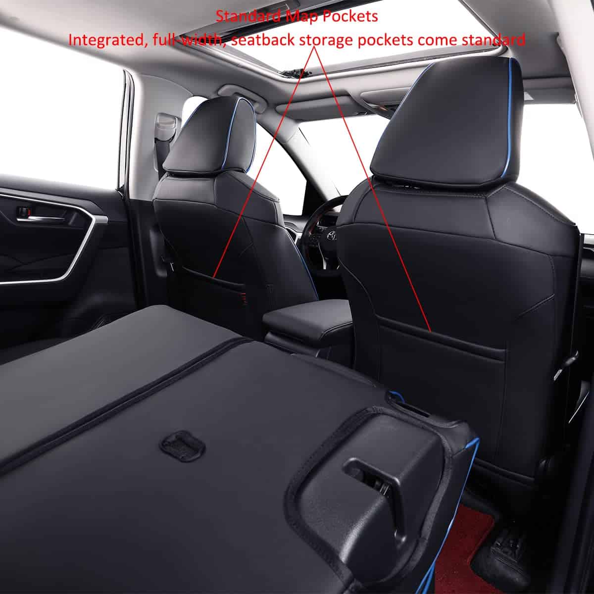 Funda de asiento EKR para Toyota Corolla 2020 -Negro con Rib - Imagen 4