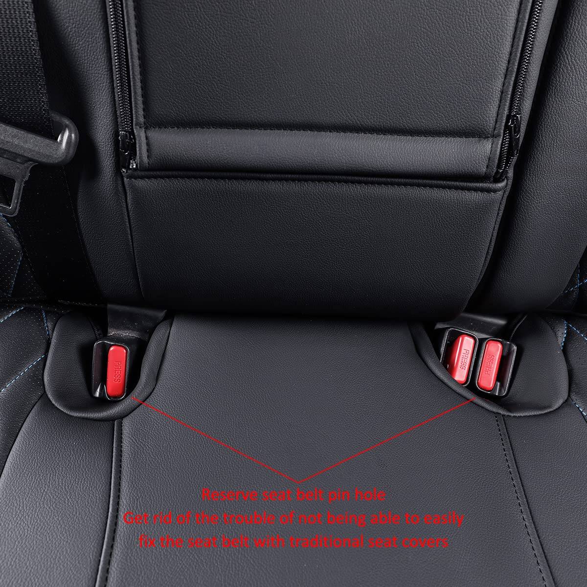 Funda de asiento EKR para Toyota Corolla 2020 -Negro con Rib - Imagen 7