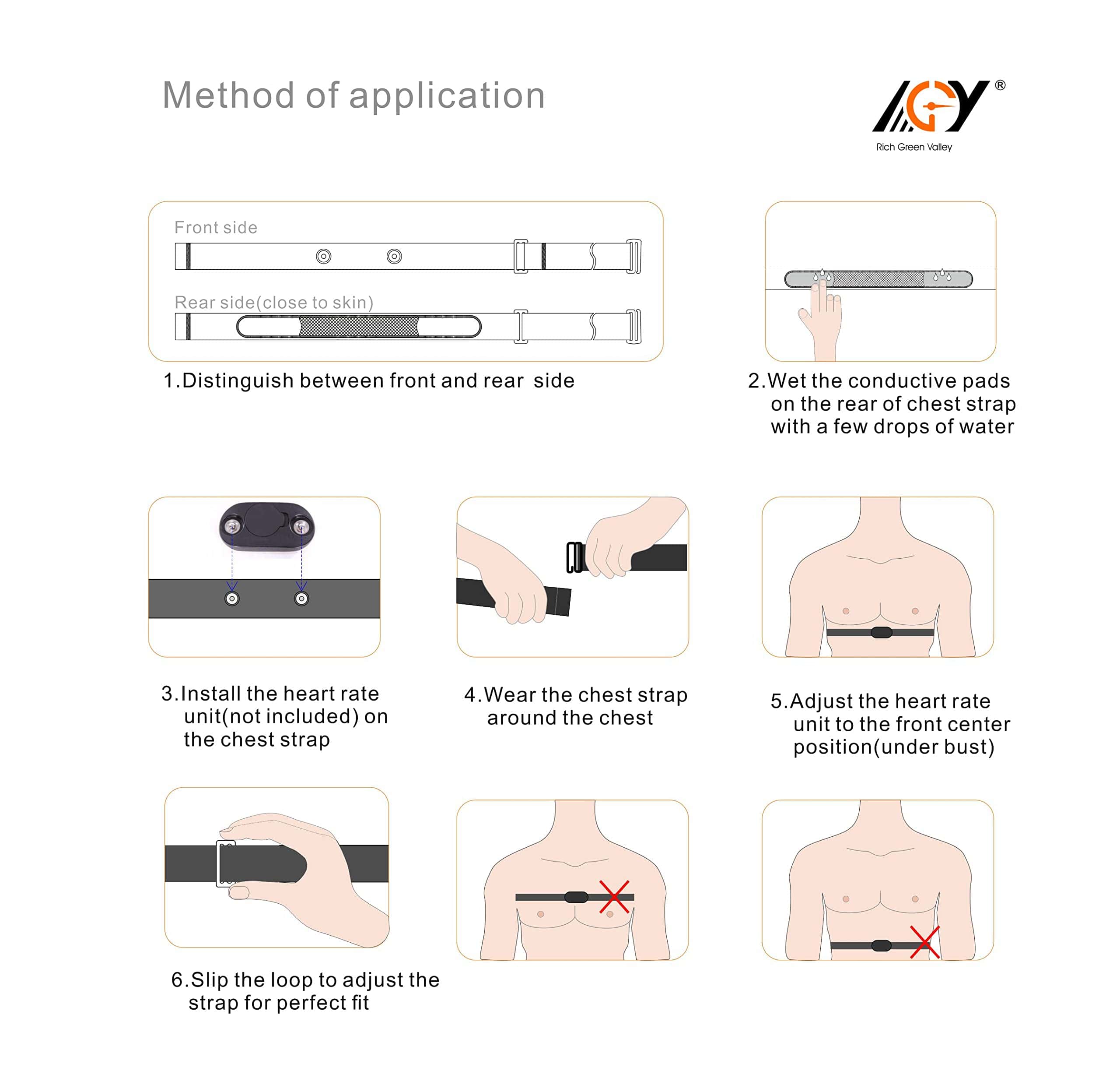 Banda de reemplazo para monitor de frecuencia cardíaca Rich - Imagen 4