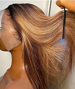 JYZ Resaltar Recto 13X4 Pelucas de Encaje Frontal de