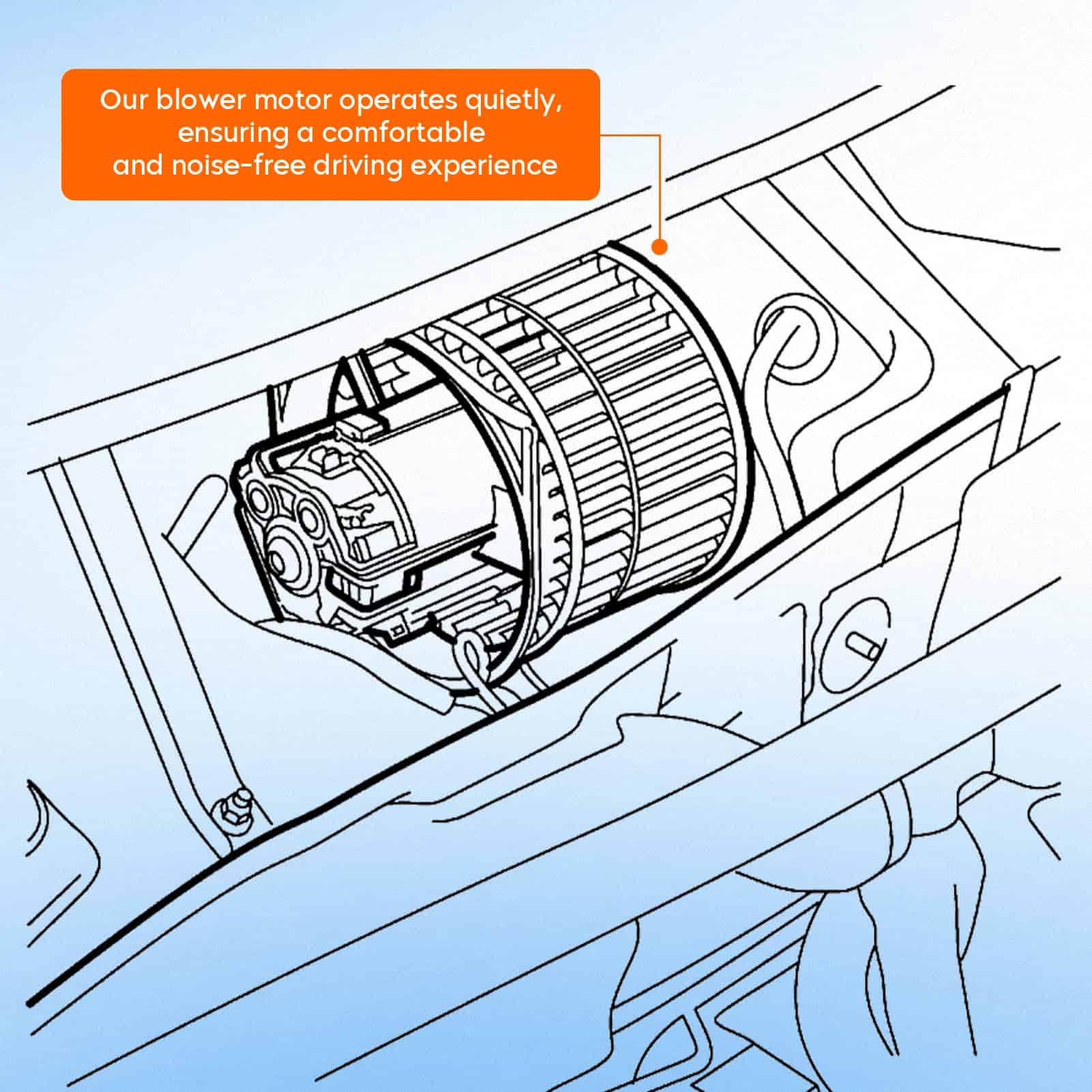 Motor del soplador de HVAC con jaula de -1990-2001 - Imagen 6