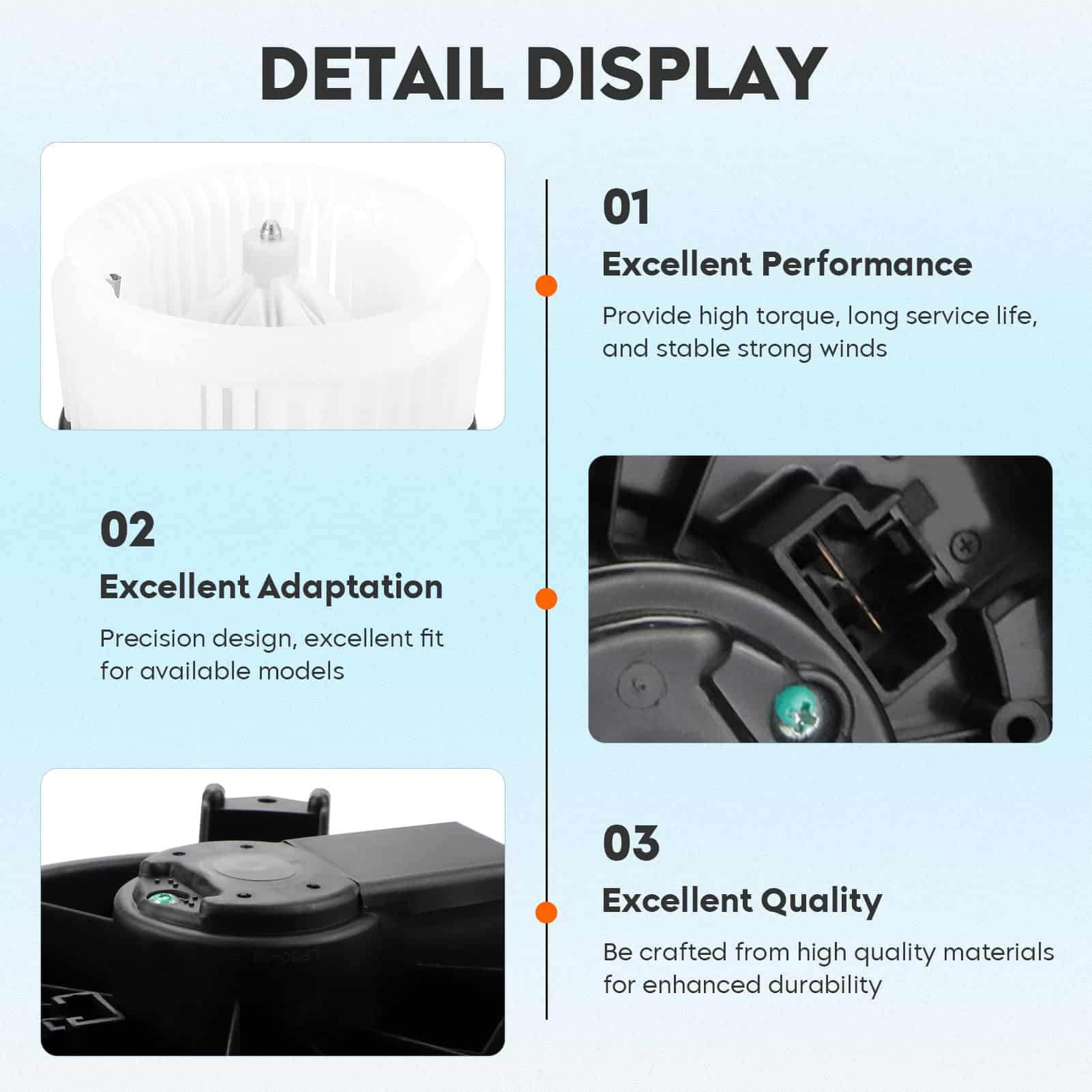Motor soplador de calefacción delantero HVAC para Acura ILX - Imagen 4
