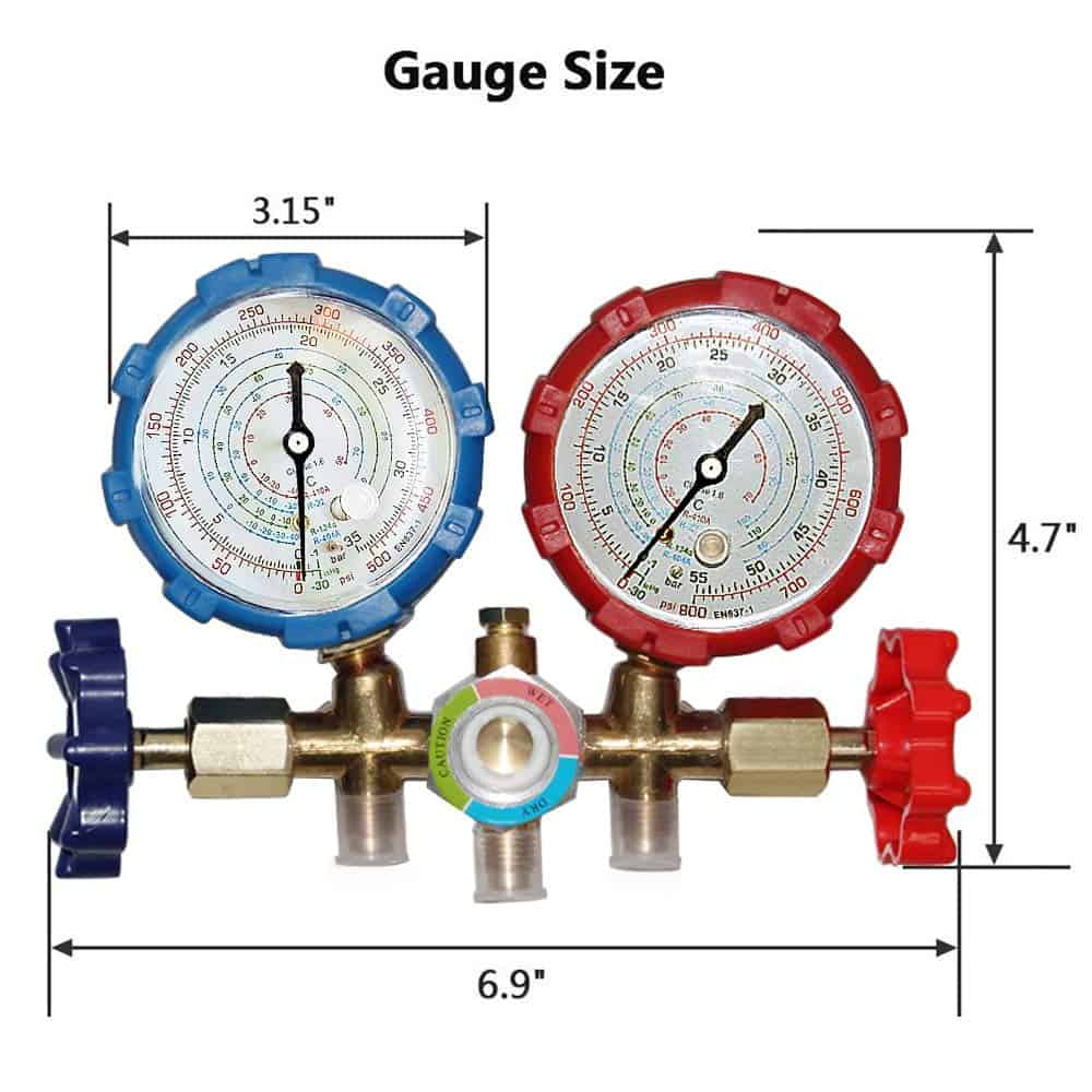 Juego de Manómetro de Diagnóstico de Aire Acondicionado - Imagen 8