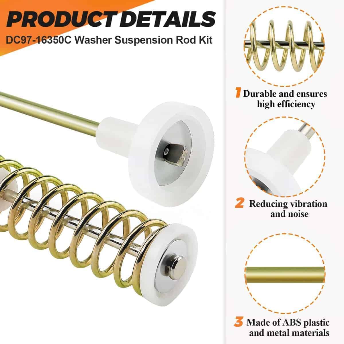(2025 Actualizado) Kit de Barra de Suspensión de Lavadora - Imagen 3