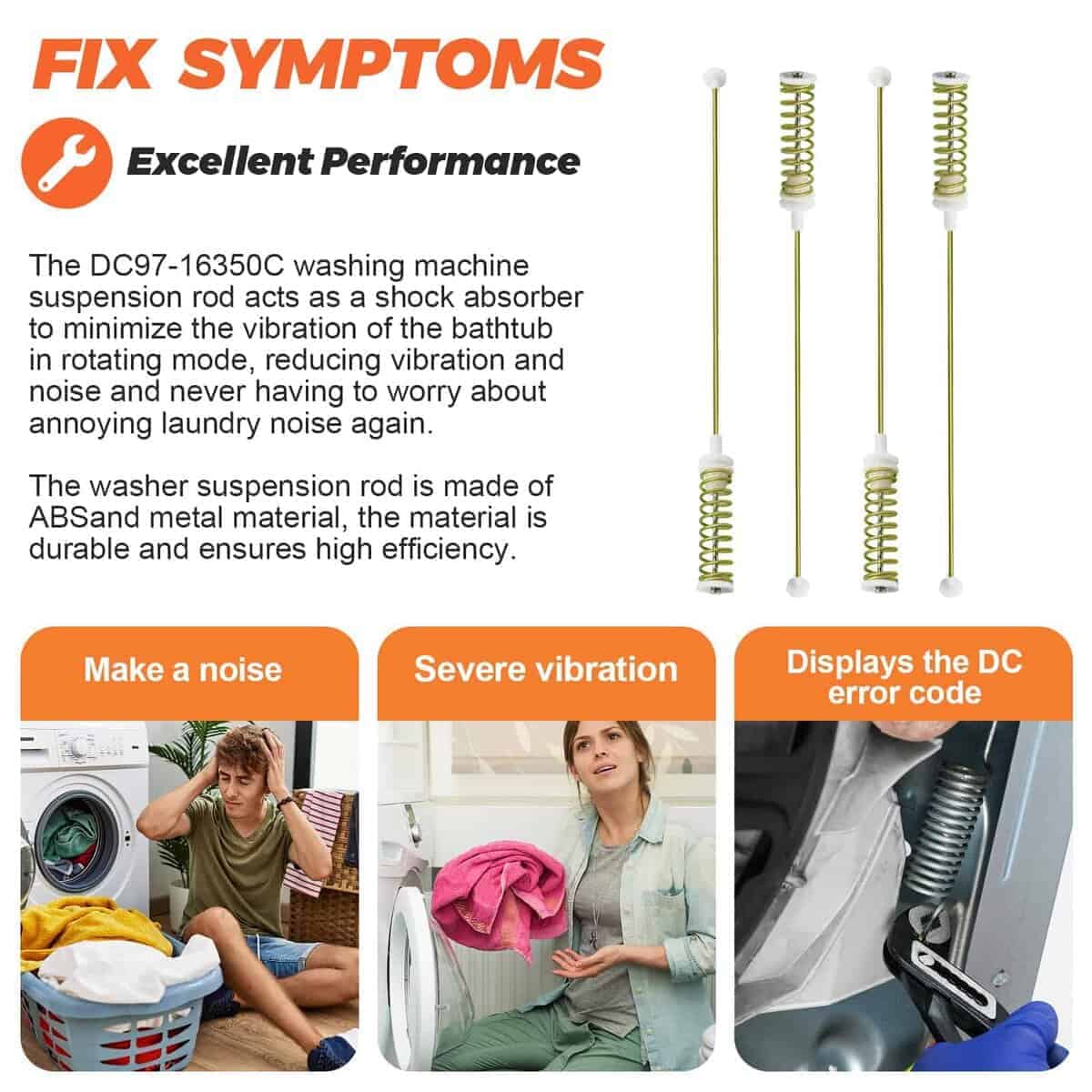 (2025 Actualizado) Kit de Barra de Suspensión de Lavadora - Imagen 5