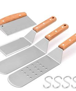 Juego de 4 Espátulas de Metal HaSteeL, Set de Herramientas