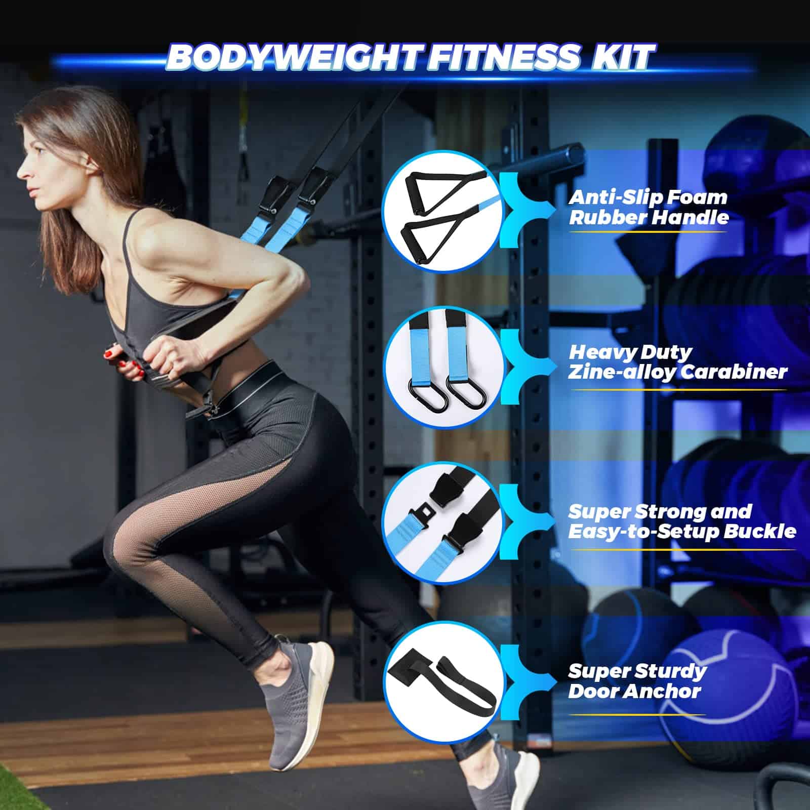 Kit de Suspensión de Fitness KEAFOLS con Correas de - Imagen 6