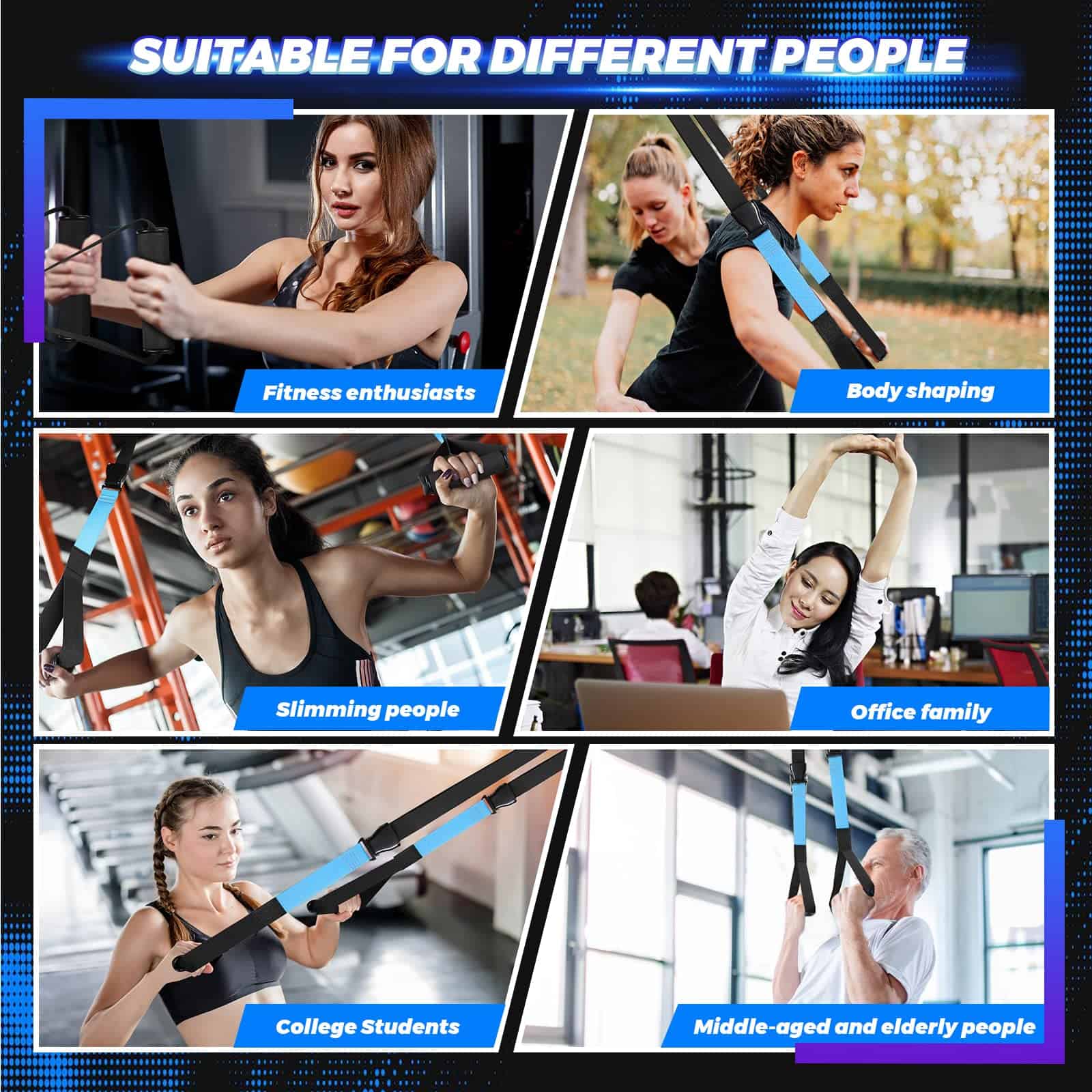 Kit de Suspensión de Fitness KEAFOLS con Correas de - Imagen 8