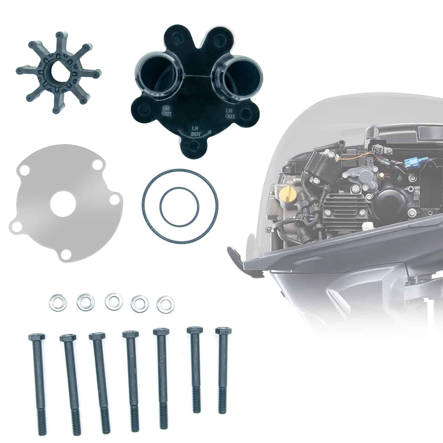 Kit de reparación de carcasa y hélice de bomba de agua