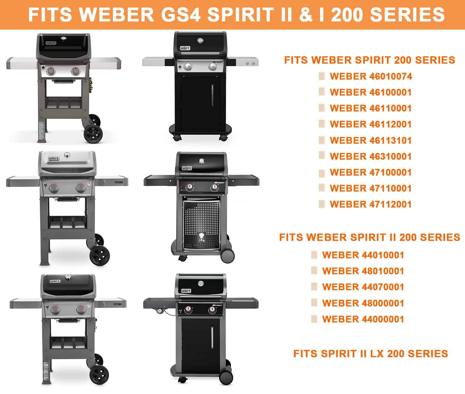 Piezas de Parrilla para Weber Spirit II E210 S210 E220 S220 - Imagen 3