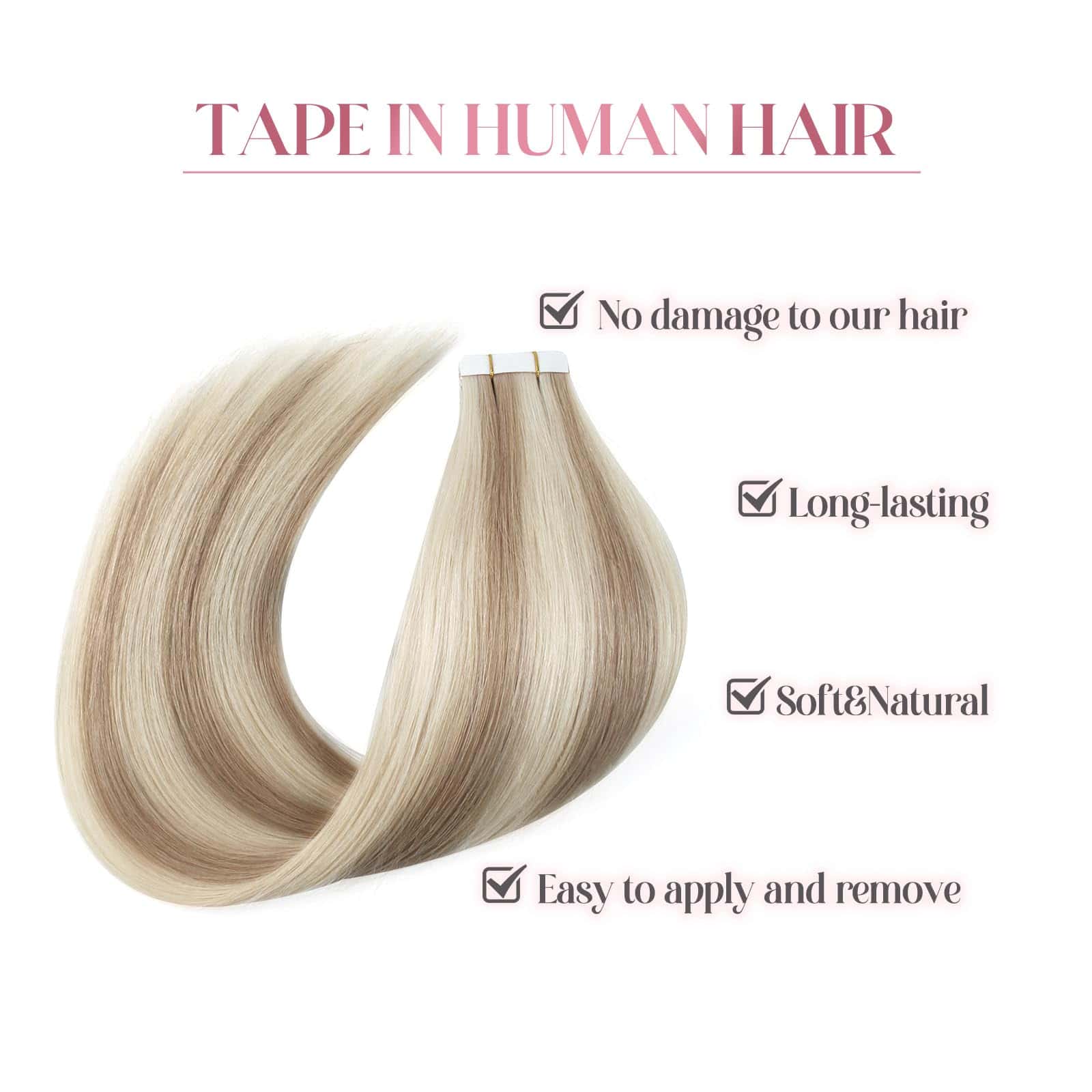 Extensiones de Cabello Invisible de Cinta Seamless - Imagen 4