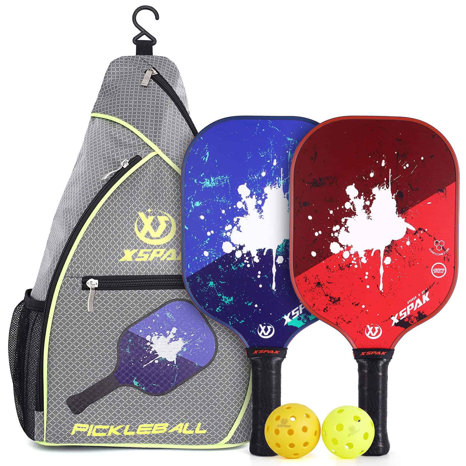 XS XSPAK Set de Paletas de Pickleball de 2 con Bolsa,