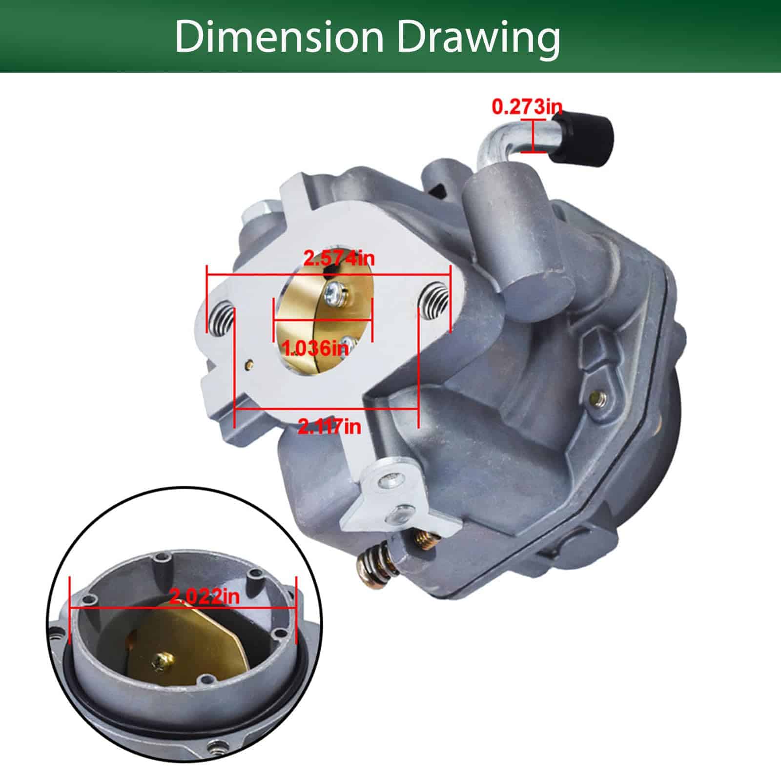 Carburador de Repuesto Nueva MIA10343 MIU10633 para John - Imagen 6
