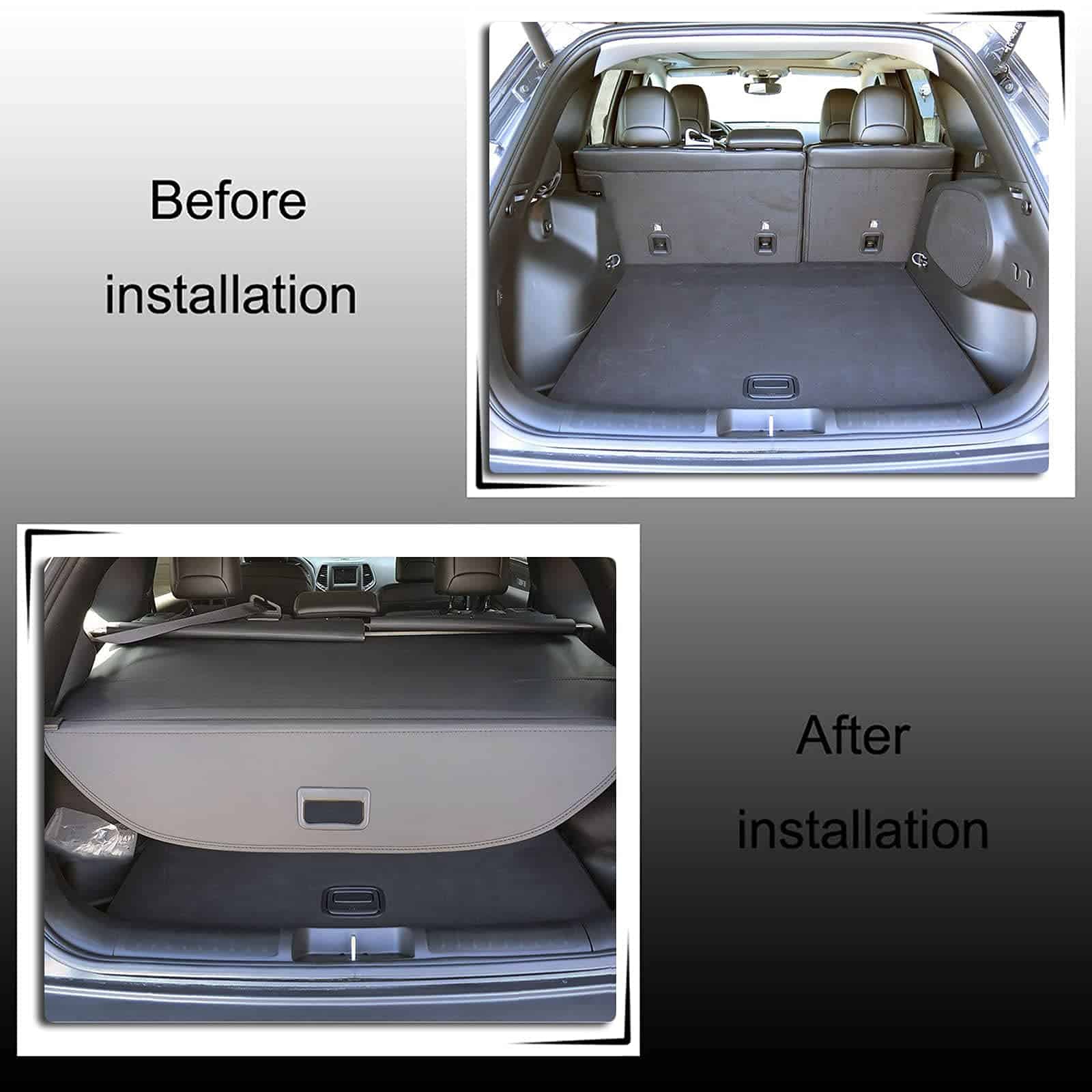 Cubierta de carga retráctil CARORMOKE compatible con Jeep - Imagen 5