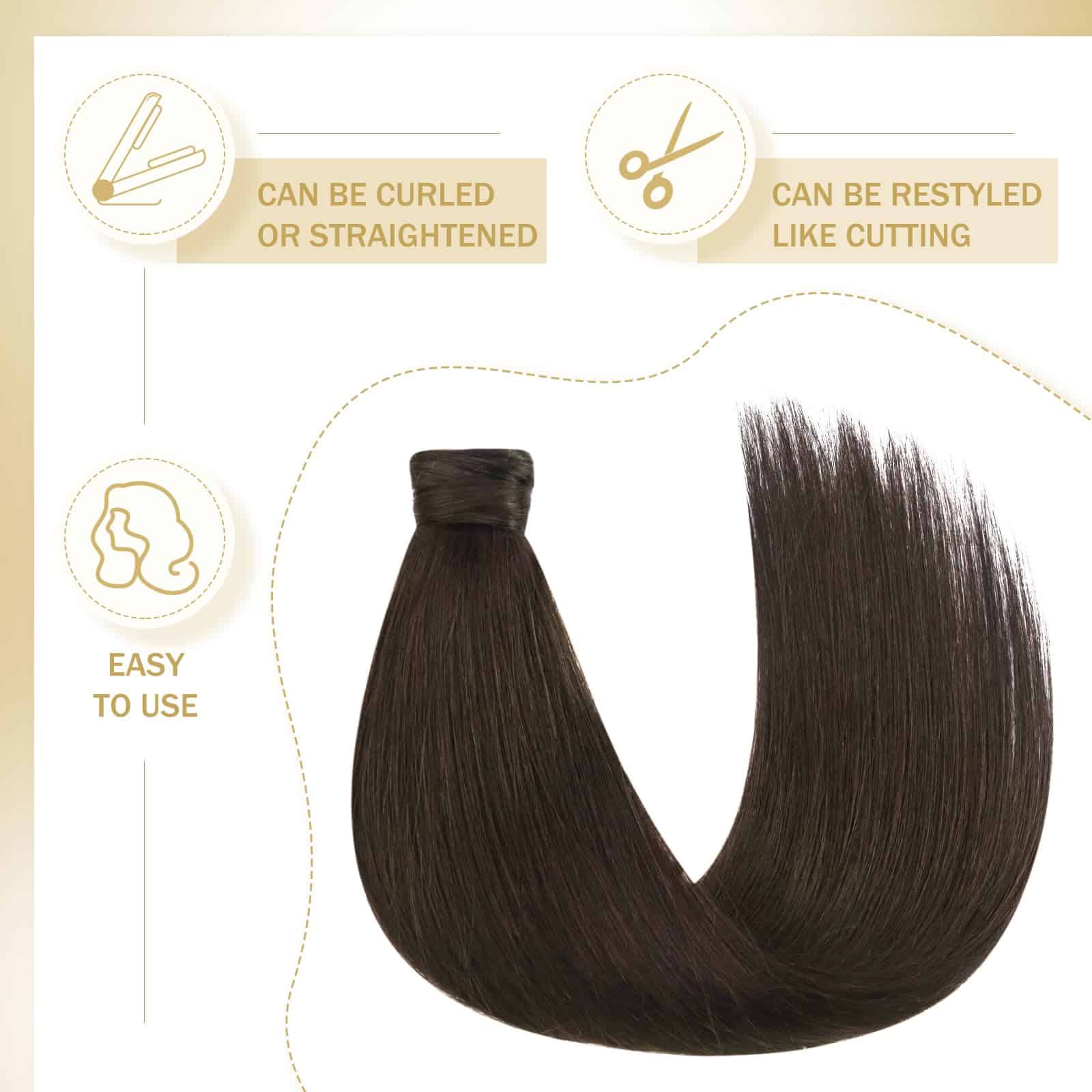 Extensión de cola de caballo de pelo humano Remy Ve Sunny - Imagen 3