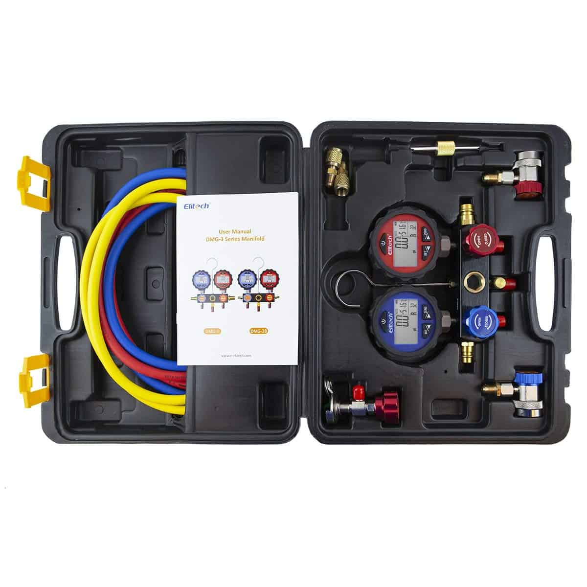 Juego de Manómetros de Presión de Refrigerante Elitech - Imagen 8