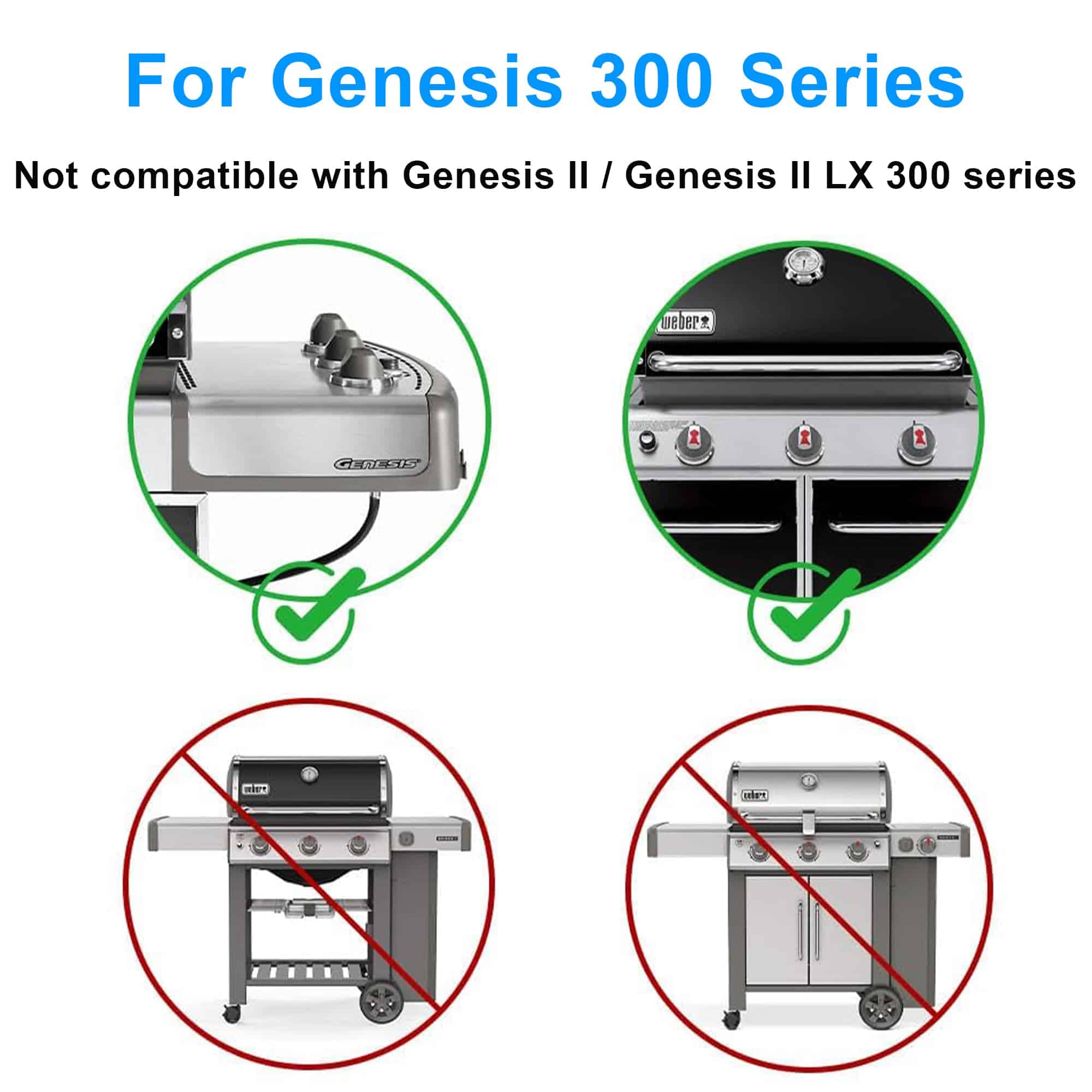 DELSbbq Parrillas de Cocina para Weber Genesis 300 Series - Imagen 8