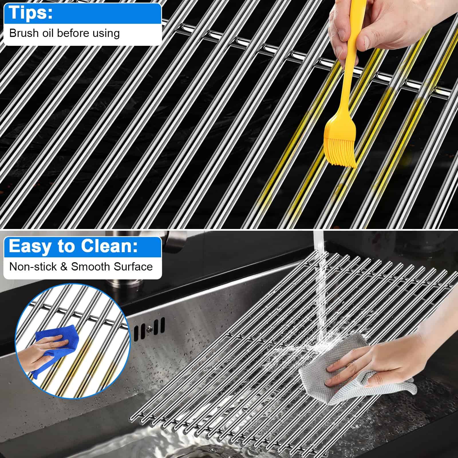 DELSbbq Parrillas de Cocina para Weber Genesis 300 Series - Imagen 6